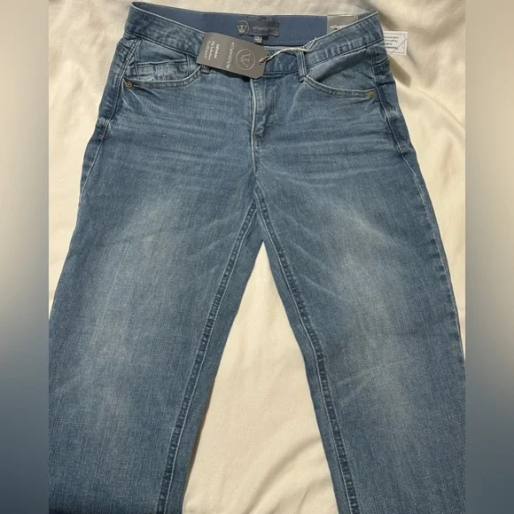 Wit & Wisdom Gemma 'Ab'Solution Girlfriend Jeans Blue Denim ~ Size 6 - Picture 8 of 10
